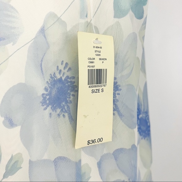Vintage 90’s Lord & Taylor Sheer Botanical Chemise Slip Dress | Size S - Picture 10 of 10